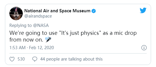 NASA回应立扫把挑战，网友：快删除了吧，否则以后被孩子笑话