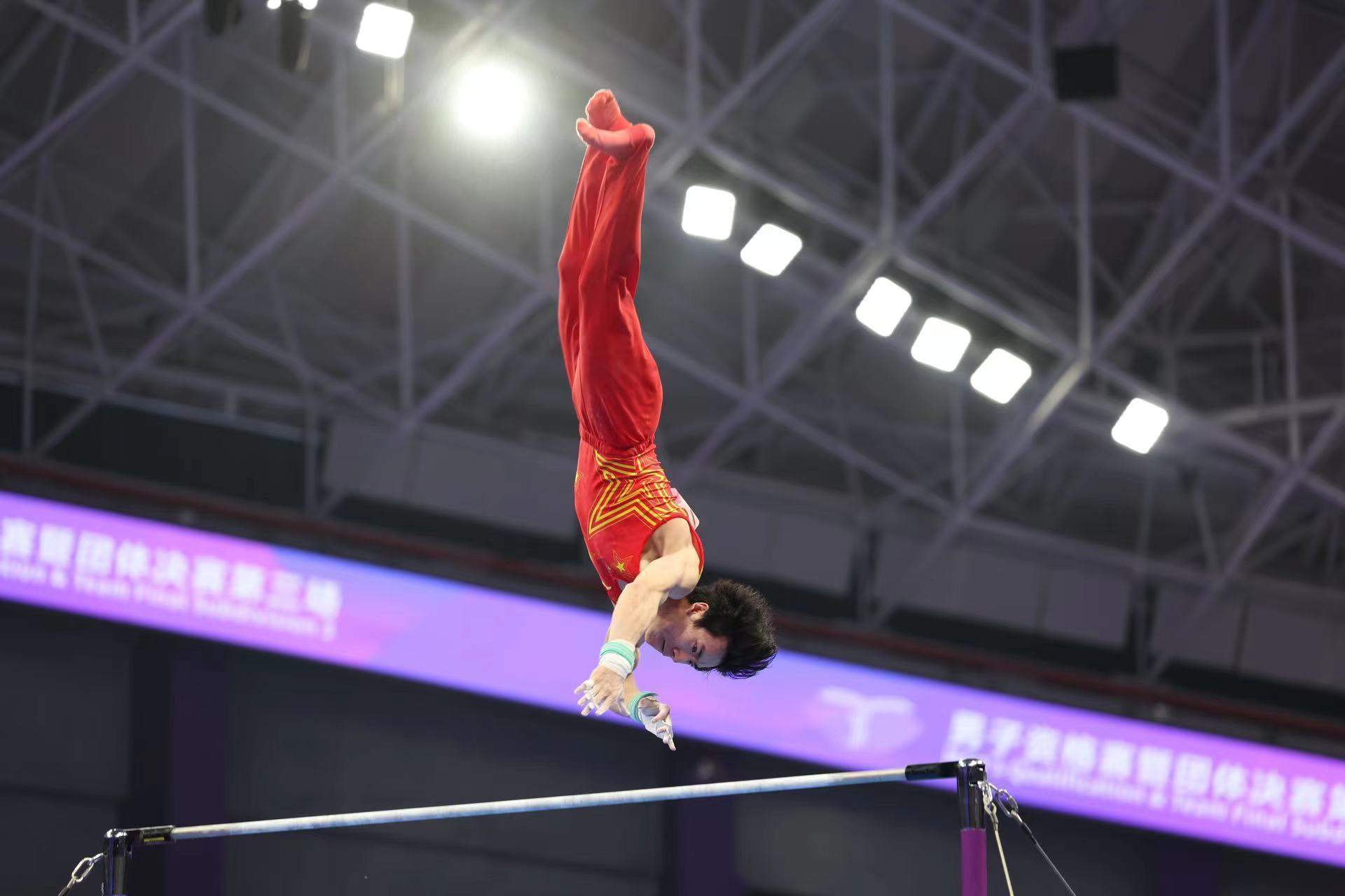 体操首金！中国体操队卫冕亚运会男子团体金牌