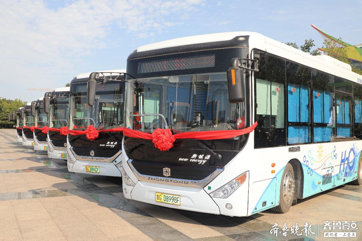 潍柴助力！“氢动力”燃料电池公交车在潍坊正式开跑