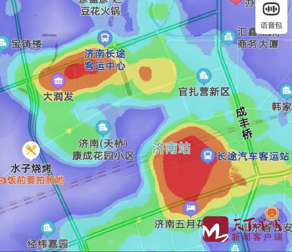 中秋撞上国庆，热力图显示济南的夜这里最“红”！