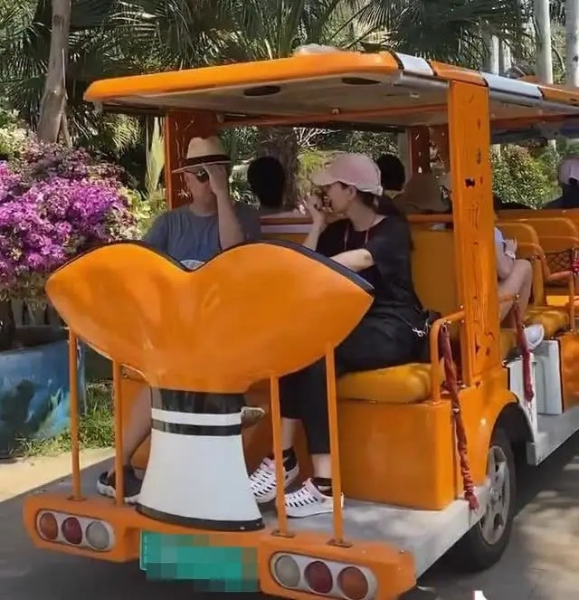 徐峥夫妇甜蜜游三亚 陶虹身材纤细素颜超能打