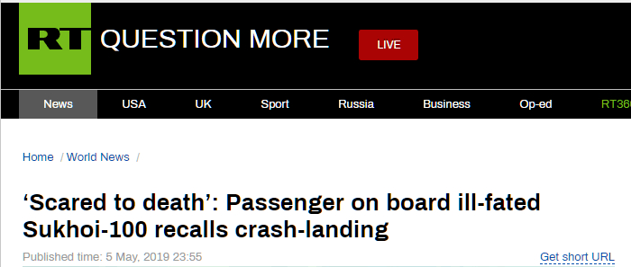 俄航事故生还者:飞机像蚂蚱一样弹跳 吓得失去知觉