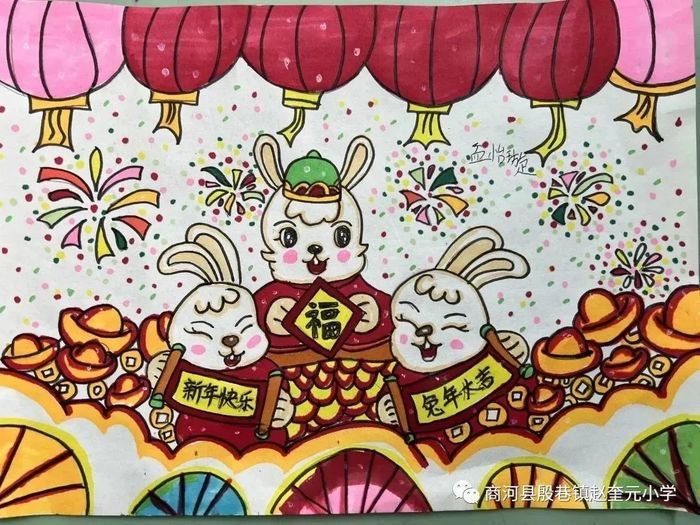 妙手送祝福！商河县殷巷镇赵奎元小学的孩子们这样迎新年