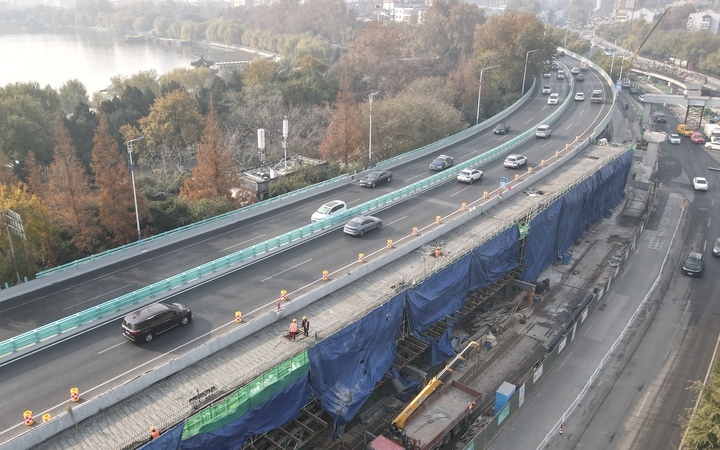 济南顺河高架经一路新建匝道显露雏形