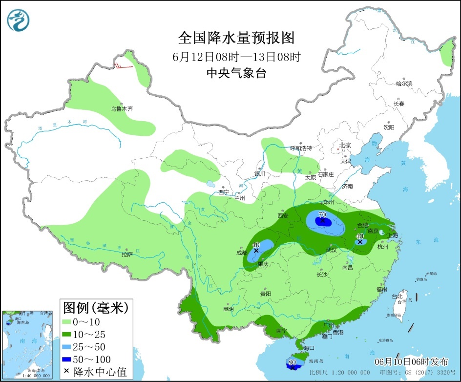 西南地区长江中下游有降雨 东北地区仍有较强降雨