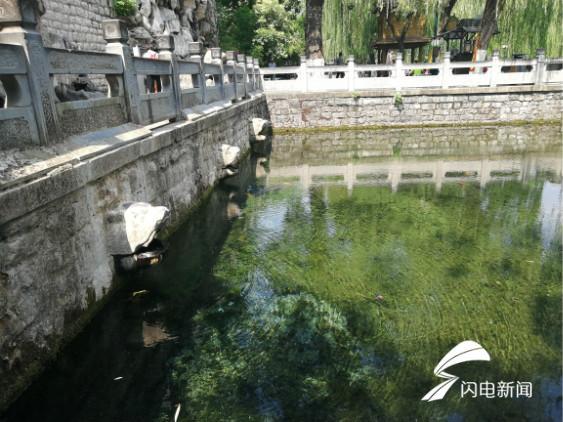 济南环城景区泉水浴场今起暂时关闭 现泳池已抽干市民表示理解