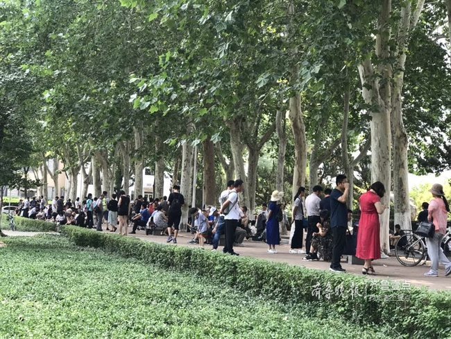 山大校园被家长占领啦！又到了抢高考“优先券”的日子