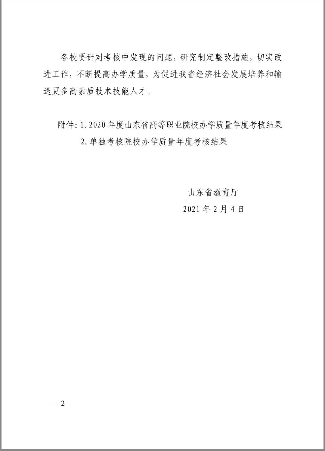 这19所院校A等次！山东2020年高职院校办学质量考核结果公布
