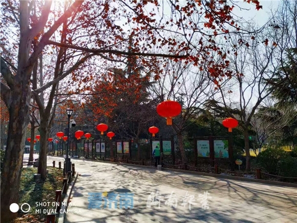 大红灯笼挂起来 扮靓街头年味浓