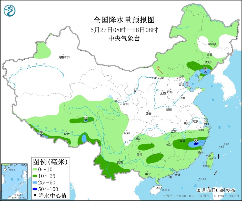 贵州至长江中下游等地将有较强降雨 华北黄淮等地将有强对流天气