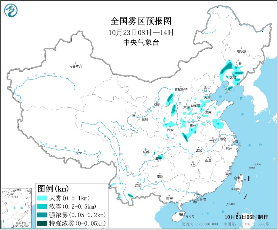 较强冷空气东移南下影响长江中下游以北地区 局地暴雨