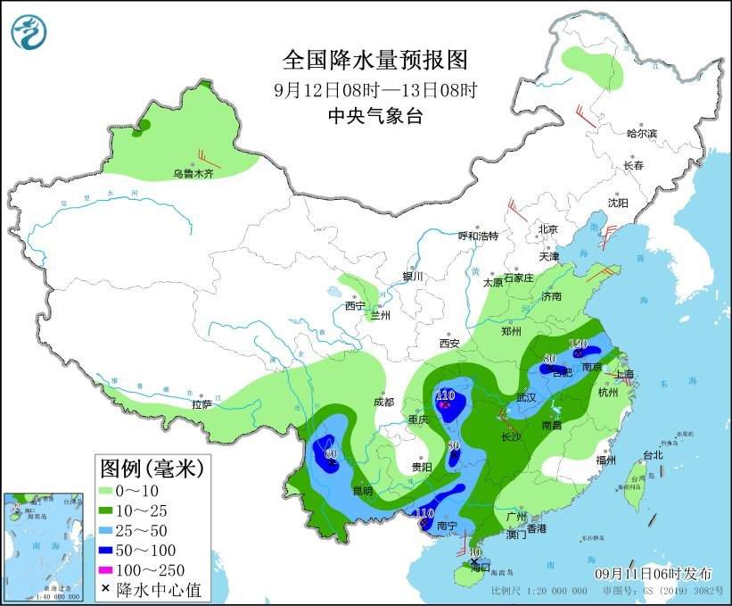 中央气象台：广西广东等地强降水持续 西南地区及江淮江南等地将有强降水过程