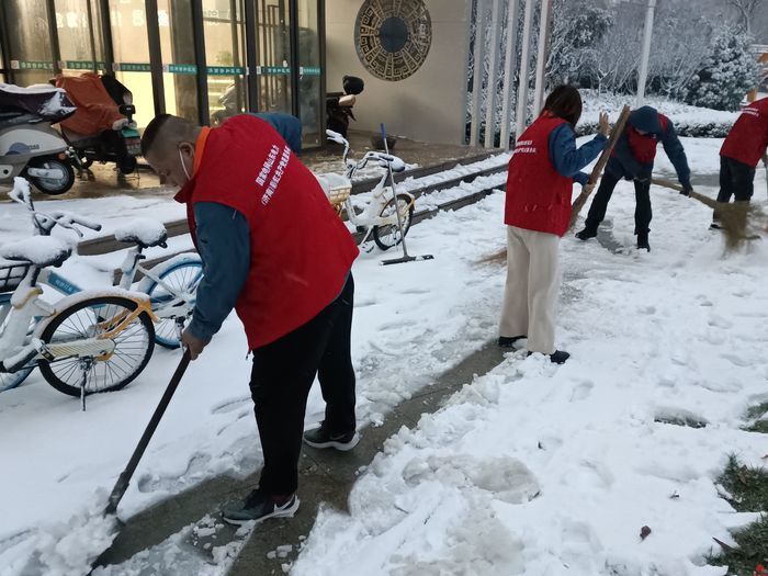 携手清积雪，共建文明城！ 济南掌上城管“随手拍”志愿服务队参与清雪除冰 落实“门前五包”