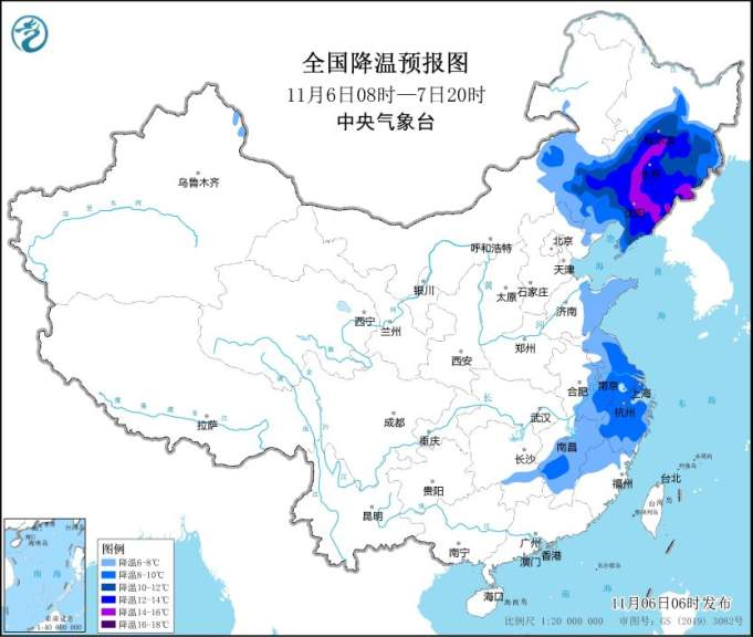 中国气象局暴雪寒潮大风预警齐发内蒙古和东北地区需防暴雪