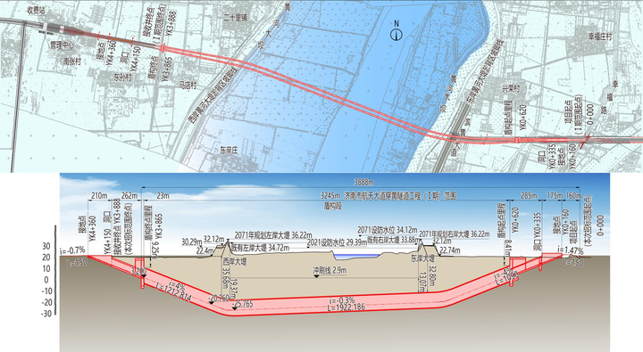 航天大道穿黄隧道工程开建