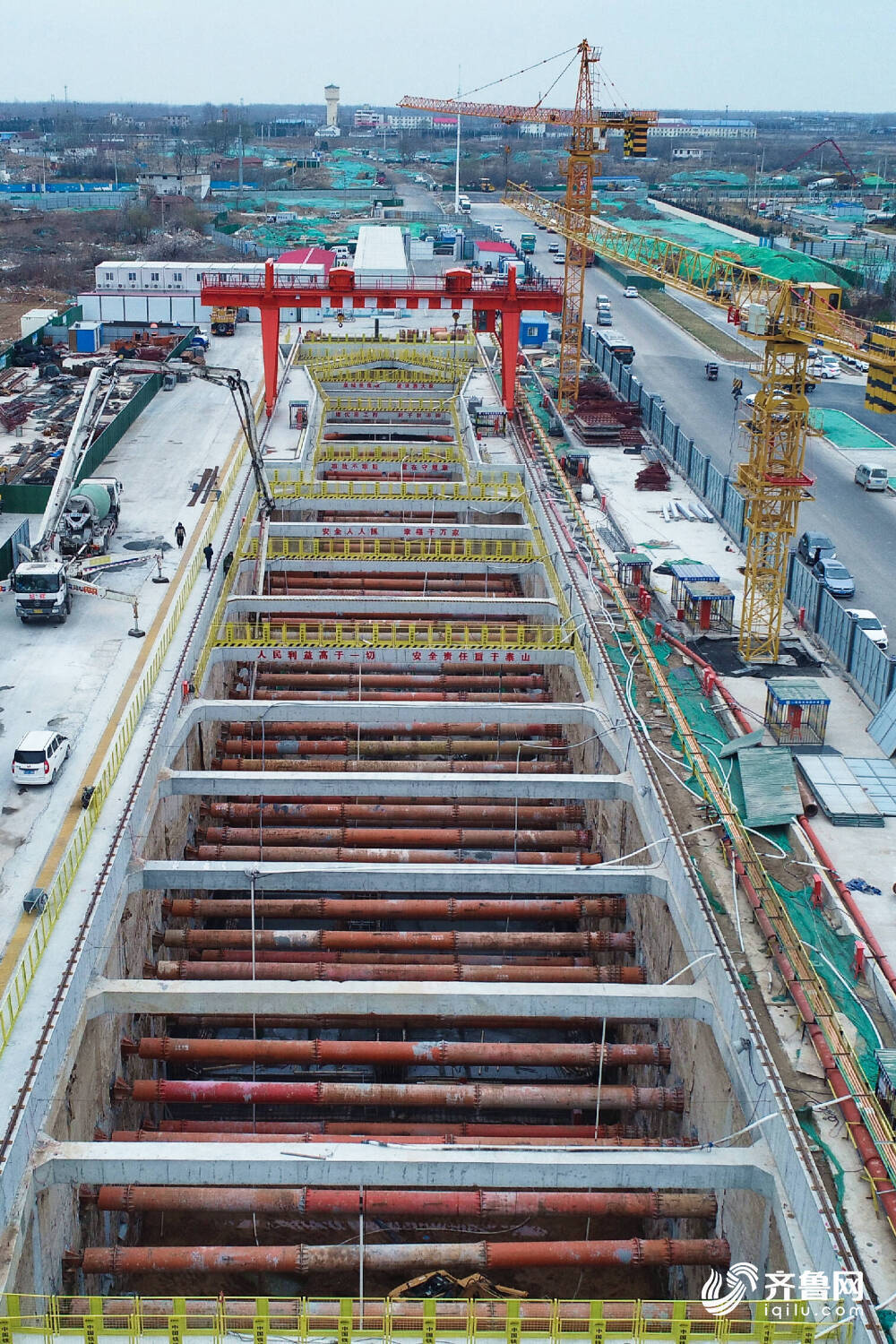 济南地铁4号线7处站点已进场施工现场图来了