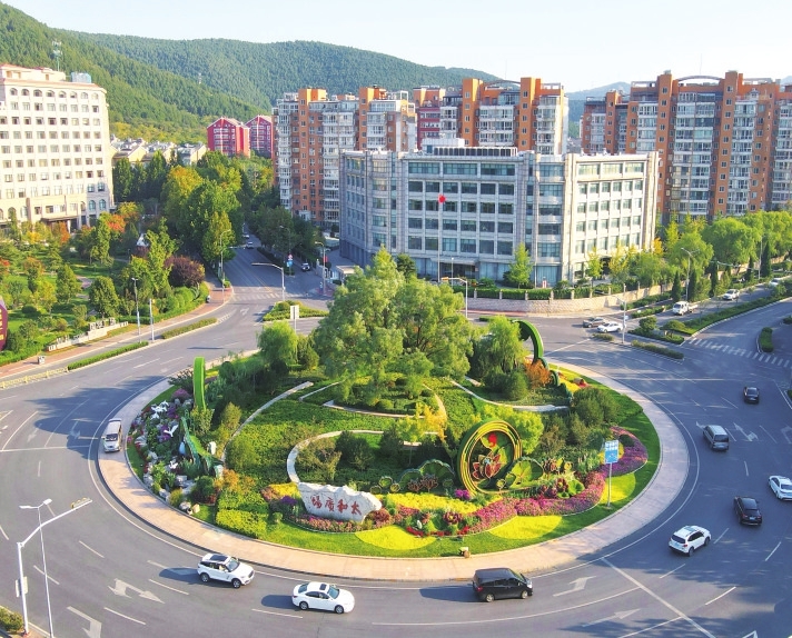 5组立体花卉造型 58.19万盆鲜花 济南市中花团锦簇盛装迎国庆