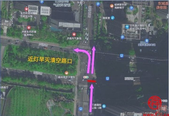 @济南人请注意旅游路-舜华南路交叉口已优化 通行效率明显提高