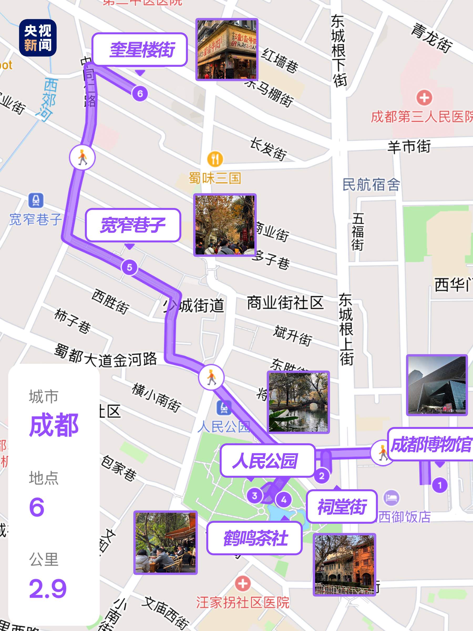 这条线路逛街,赏景,喝茶,吃美食在成都walk,不只有春熙路和太古里简