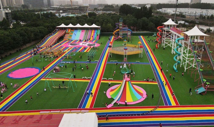 济南西客站片区首个无动力游乐园建成开放成为亲子游戏的乐园
