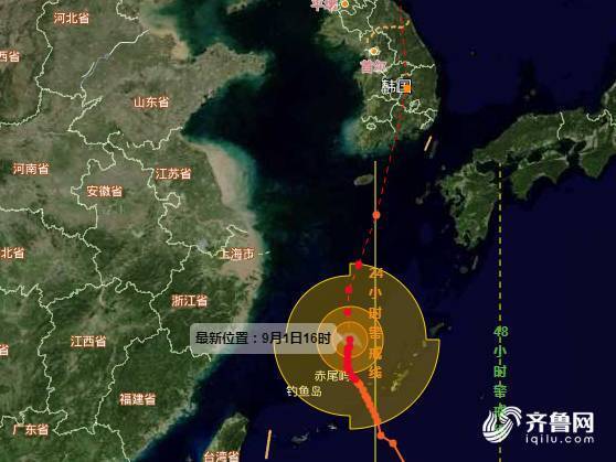         海上大风黄色预警！台风“美莎克”2日影响山东东部海域 有9级阵风