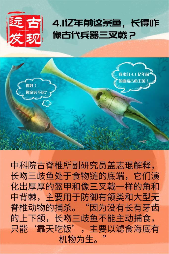 41亿年前这条鱼长得咋像古代兵器三叉戟