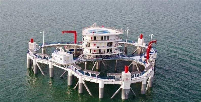 国内首座深远海智能化坐底式网箱"长鲸1号"海洋牧场平台国家级与省级