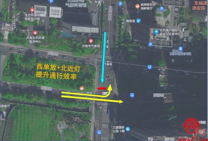 @济南人请注意旅游路-舜华南路交叉口已优化 通行效率明显提高